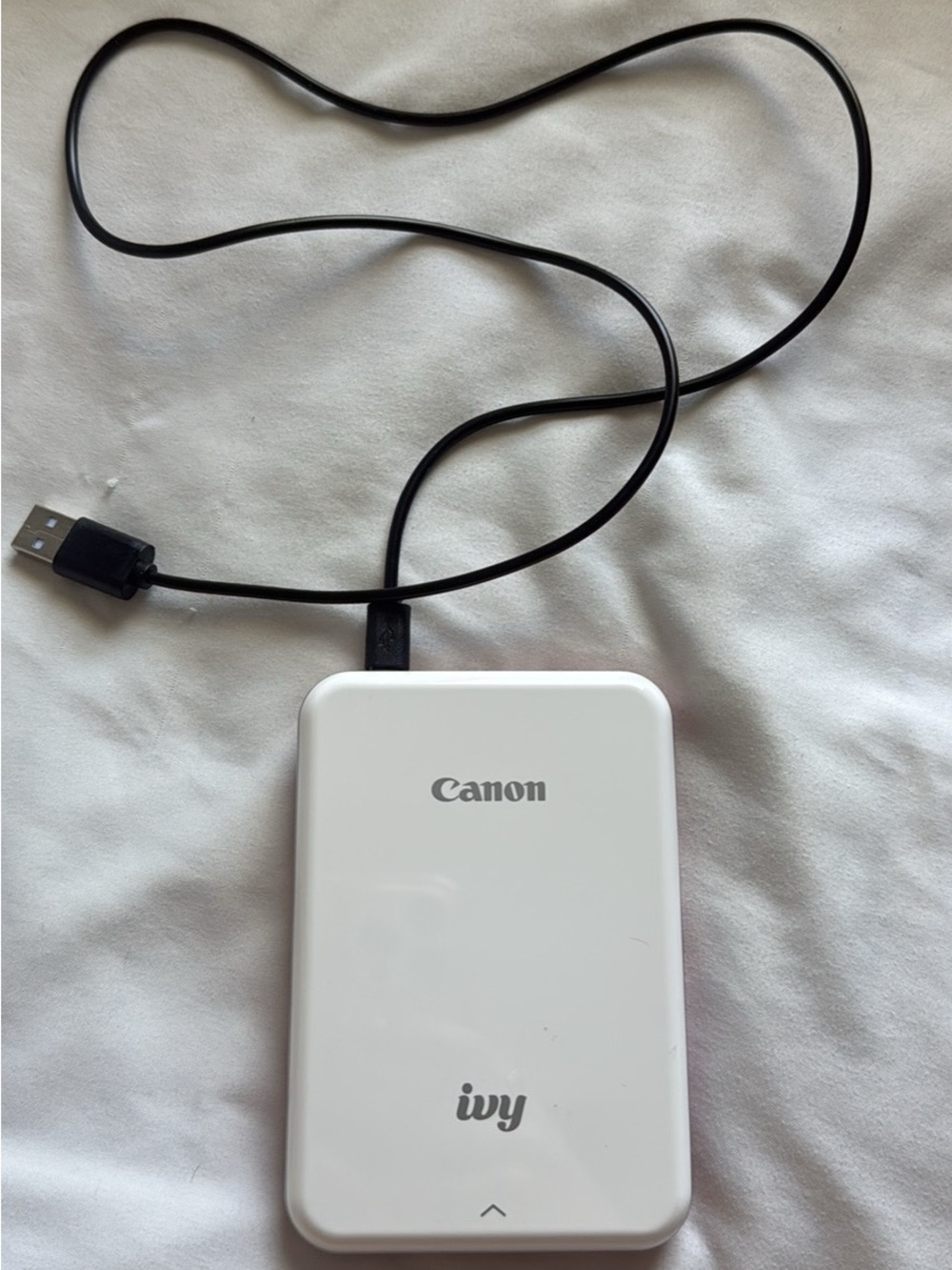 Canon Ivy Portable Photo Printer - White with Black Cable